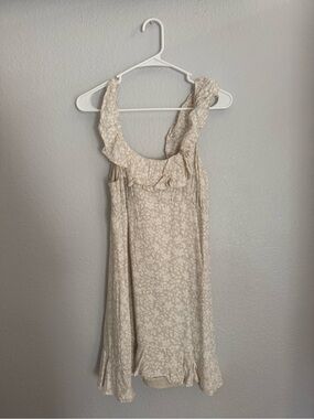 Abercrombie & Fitch Cream Floral Ruffle Mini Dress